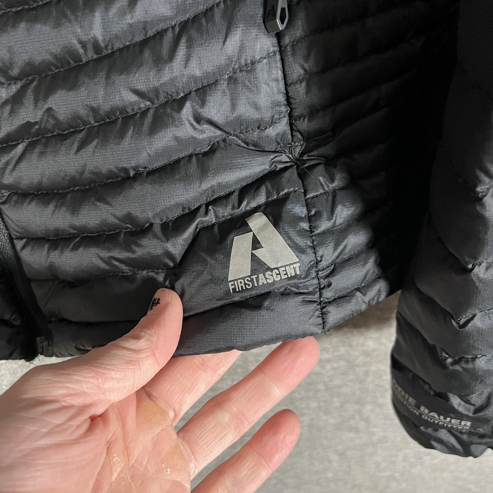 Eddie Bauer Jacket Womens Medium? Black Lightweight EB800 Puffer First‎ Ascent - Picture 3 of 9